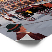 Poster Munich Germany Marienplatz Travel Art Vintage (Coin)