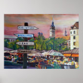 Poster Munich Viktualienmarkt (Devant)