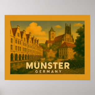 Poster Münster Allemagne Ville Art