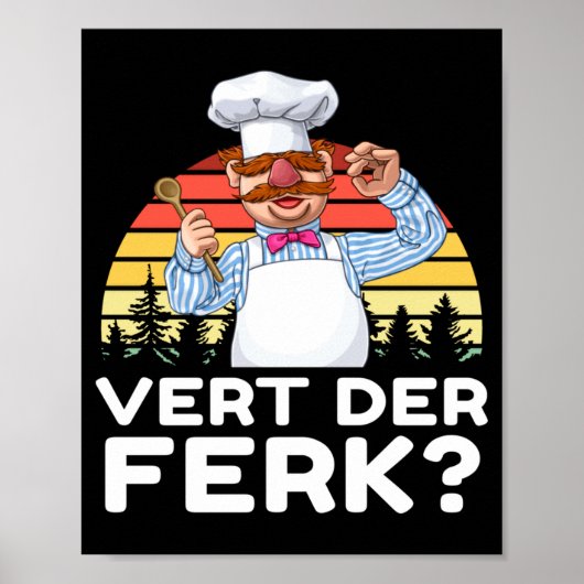 Poster Muppet Show Swedish Chef Expletive New Funny Stic  (Devant)
