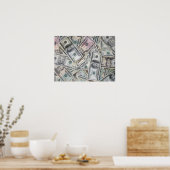 Poster Mur à mur de monnaie (Cuisine)