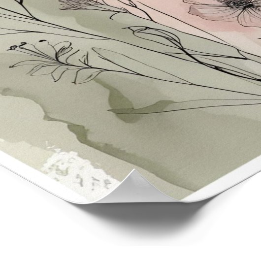 Poster Mur Abstrait moderne Art IX (Coin)