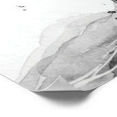 Poster Mur abstrait noir et blanc minimal (Coin)