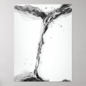 Poster Mur abstrait noir et blanc minimal (Devant)