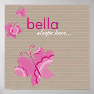 Poster MUR ART :: papillon flutterby 5