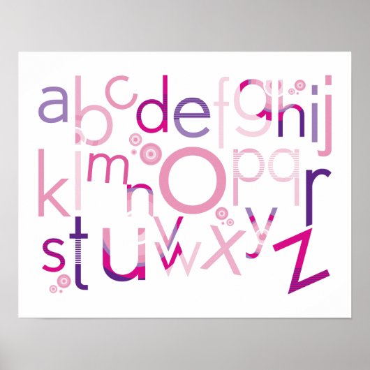 Poster MUR ART :: TYPOGRAPHIE - alphabet tendance 2 (Devant)