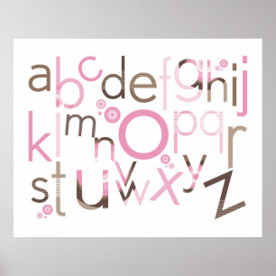 Poster MUR ART :: TYPOGRAPHIE - alphabet tendance 5