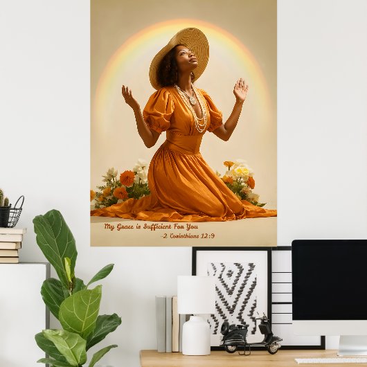 Poster Mur chrétien Art- Décor maison (Bureau à domicile)