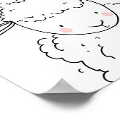 Poster Mur d'agneau d'élevage de moutons Art monochrome (Coin)