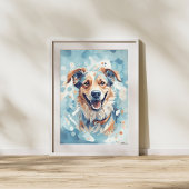 Poster Mur d'Amoureux des chiens Art/ton bleu [1/3]