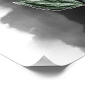 Poster Mur d'art botanique moderne Feuille du milieu du s (Coin)