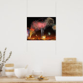 Poster Mur d'art de feux d'artifice pour la décoration. (Cuisine)