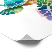 Poster Mur d'art de la tortue marine (Coin)