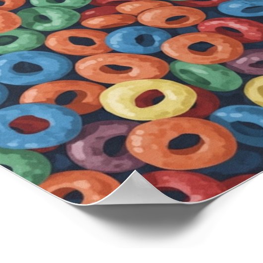 Poster Mur d'art. Petit déjeuner coloré. (Coin)