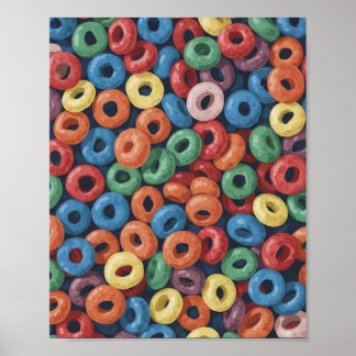 Poster Mur d'art. Petit déjeuner coloré.