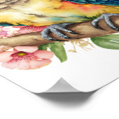 Poster Mur d'art tropical ornithologique macaw avec impri (Coin)