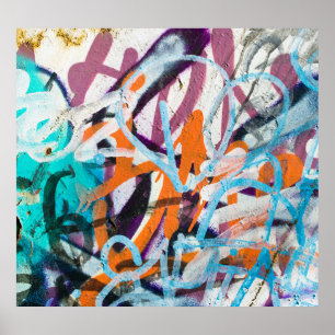 Poster Mur de béton patiné, texture grungy.