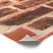 Poster Mur de brique avec dégradé foncé à Bottombrick, mu (Coin)