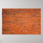 Poster Mur de brique rouge mur de brique (Devant)