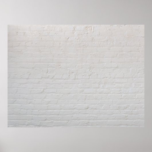 Poster Mur de briques blanches (Devant)