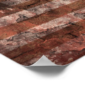 Poster Mur de briques du drapeau américain (Coin)