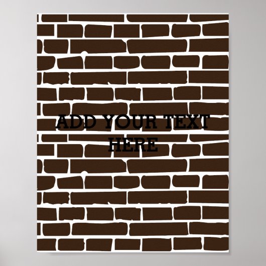 Poster Mur de briques personnalisé (Devant)