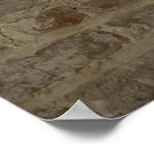 Poster Mur de briques rustique (Coin)