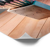 Poster Mur de cactus futuriste, Mur de boule disco (Coin)