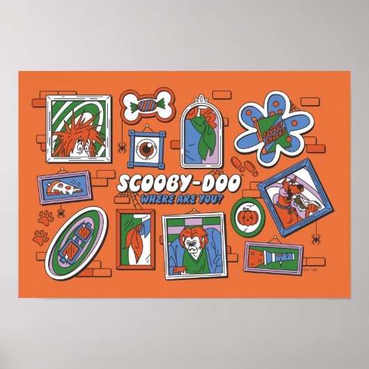 Poster Mur de cadres photo d'Halloween de Scooby-Doo (Devant)