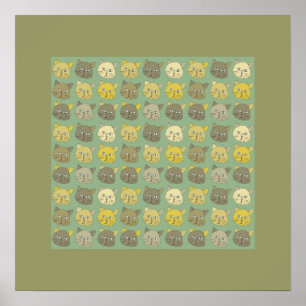 Poster mur de chats