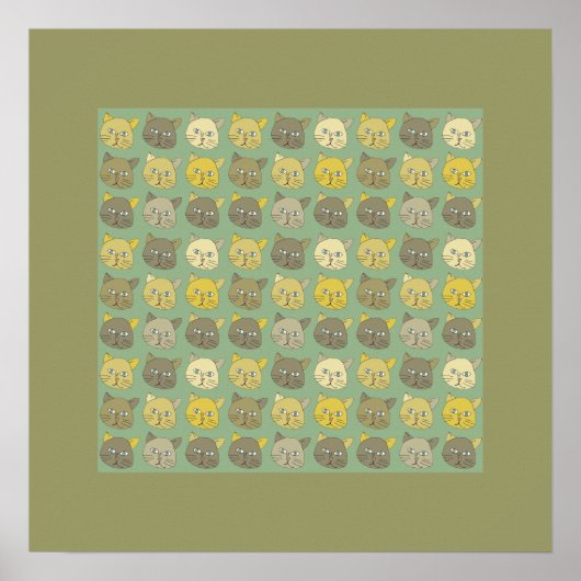 Poster mur de chats (Devant)