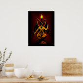 Poster Mur de chèvre satanique Art 18x24 (Cuisine)