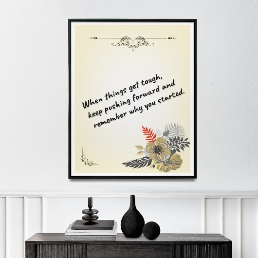 Poster Mur de développement personnel, Citations de succè