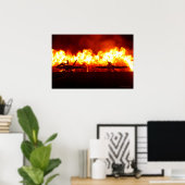Poster "Mur de feu" (Bureau à domicile)
