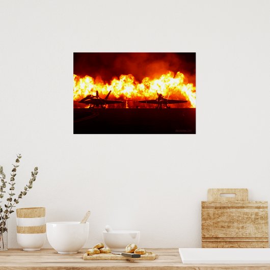 Poster "Mur de feu" (Cuisine)