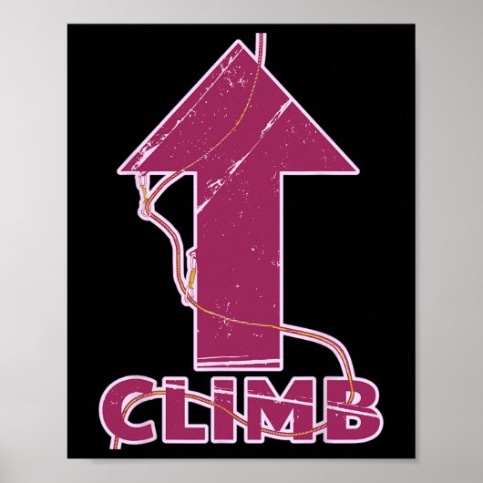 Poster Mur de grimpe Corde et dégaines  (Devant)