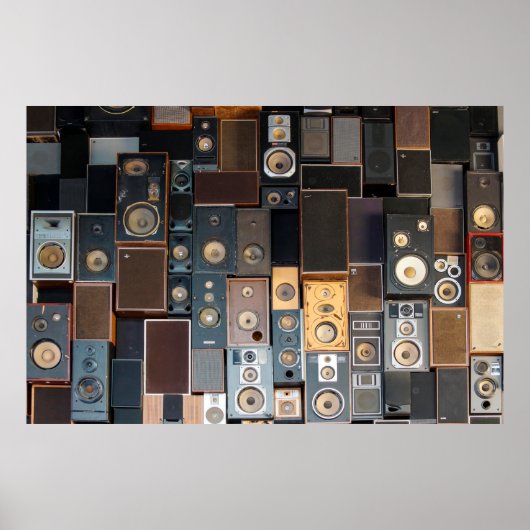 Poster Mur de haut-parleurs (Devant)