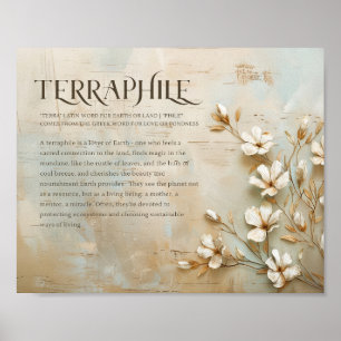 Poster Mur de la nature, Décor rustique, Terraphile
