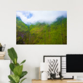 Poster Mur de larmes, Mont Waialeale, Kauai, Hawaii (Bureau à domicile)