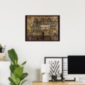 Poster Mur de maison sur la rivière par Egon Schiele (Bureau à domicile)