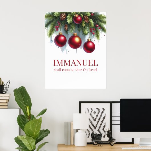Poster Mur de Noël (Bureau à domicile)