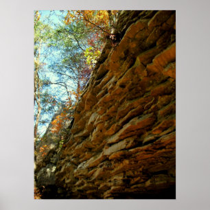 Poster Mur de roches stratifiées