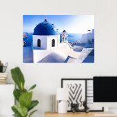 Poster Mur de Santorin (Bureau à domicile)