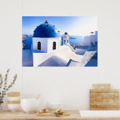 Poster Mur de Santorin (Cuisine)