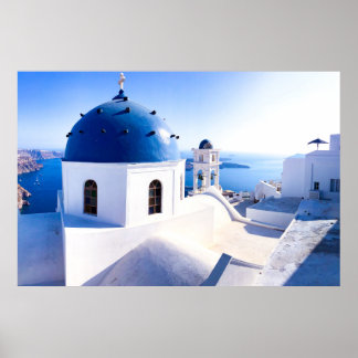 Poster Mur de Santorin
