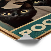 Poster Mur Décor Chat Noir Vous Poopez (Coin)