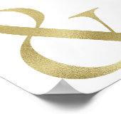 Poster Mur d'espere dorée, police de feuille (Coin)