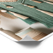 Poster Mur d'inspiration bohème suspendu en bois flotté (Coin)