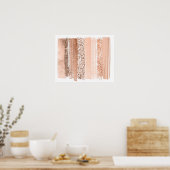 Poster Mur d'or rose (Cuisine)