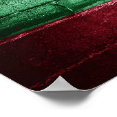 Poster Mur drapeau de Bulgarie (Coin)